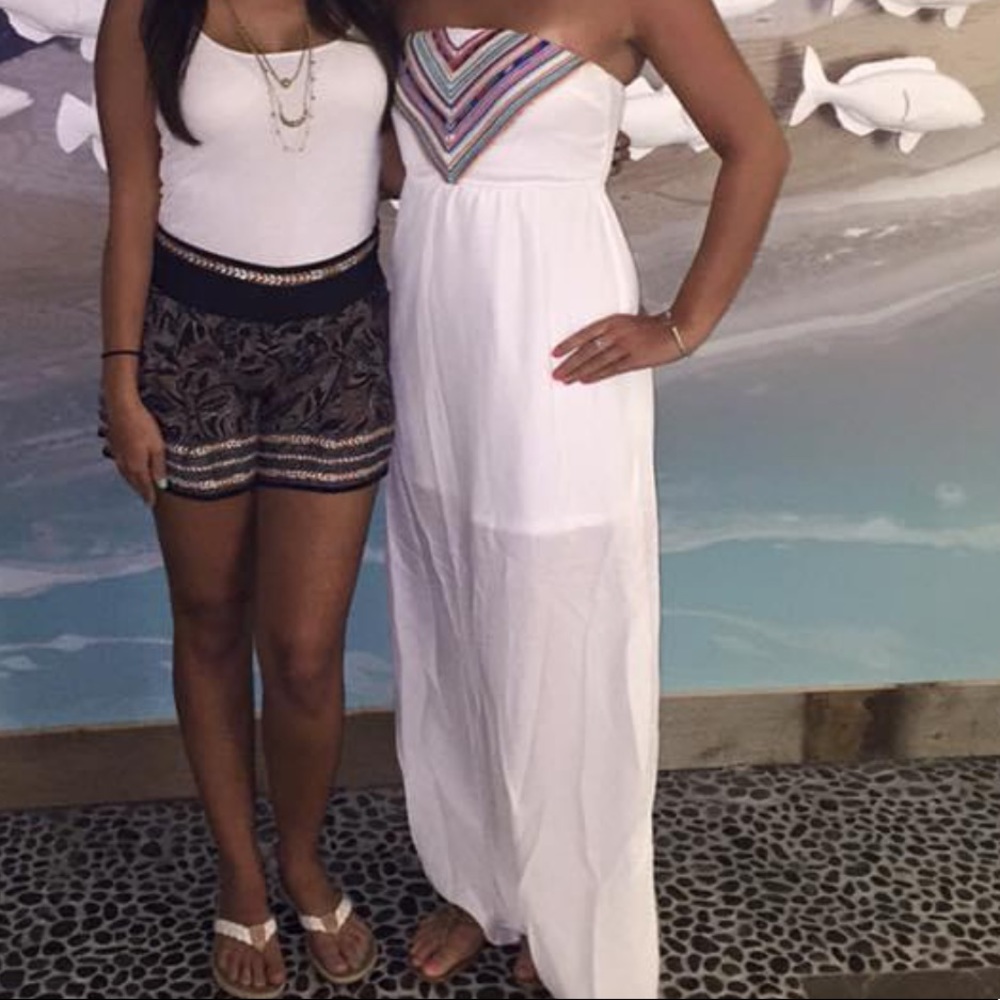 Dainty Hooligan White Aztec Maxi Dress